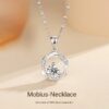 Mobius Ring Necklace S999 Foot Silver Light Luxury Niche Collarbone Chain Sterling Silver Necklace For Girlfriend Valentine's Day Gift