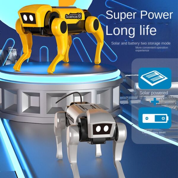 Science And Education Solar Robot Dog Handmade Diy Assembled Scientific Experiment Toy Parent-child Interactive Robot Wholesale - Image 2