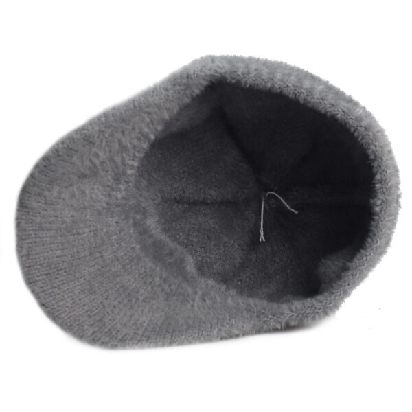 Korean Style Autumn And Winter Knitted Peaked Cap Warm All-match Thick Wool Hat Plush Solid Color Sweet Cool Casual Baseball Cap - Image 4