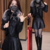 Short Coat For Women Velvet Thickened PU Leather Jacket