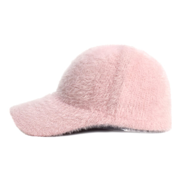 Korean Style Autumn And Winter Knitted Peaked Cap Warm All-match Thick Wool Hat Plush Solid Color Sweet Cool Casual Baseball Cap - Image 3